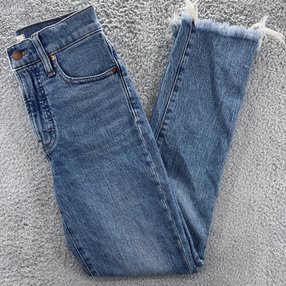 Madewell Vintage Perfect High-Rise Jeans, Frayed Hem, Fair Trade, Womens Size 23